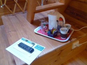 plateau d'accueil avec café thé infusion
