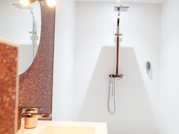 Grande douche à l'italienne privée