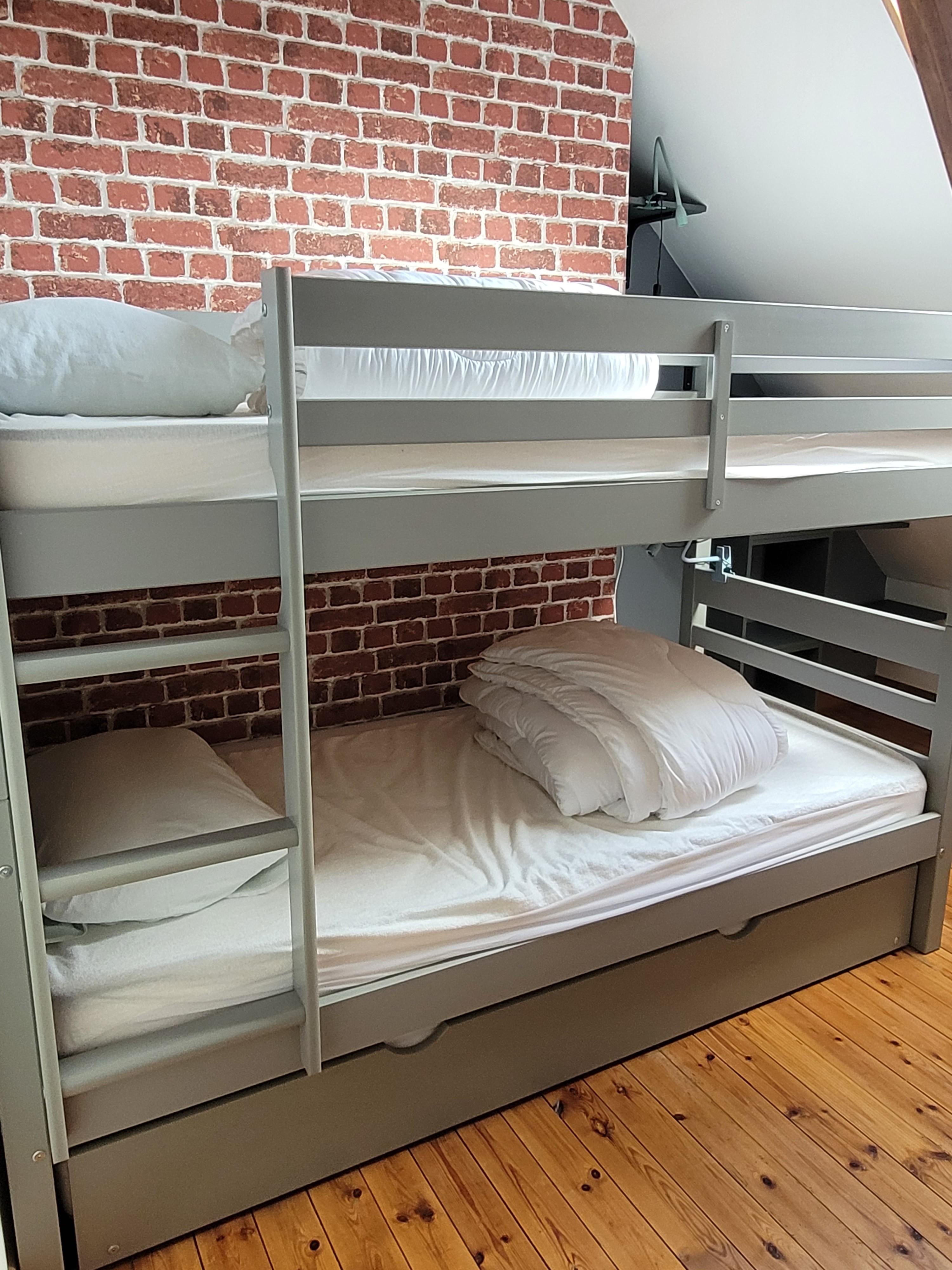 l'Ancre Violette, Bantas, Ploubazlanec, Loguivy, room with 2 single bunk beds