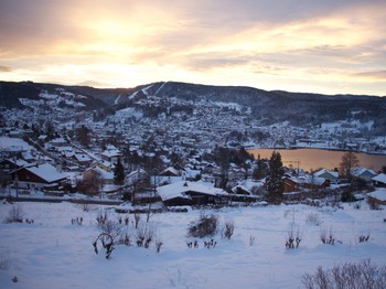 A coppery winter morning on Lake Gérardmer