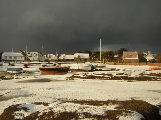 jour de neige à Trégastel