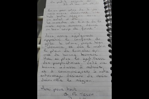 Extrait du livre d'or