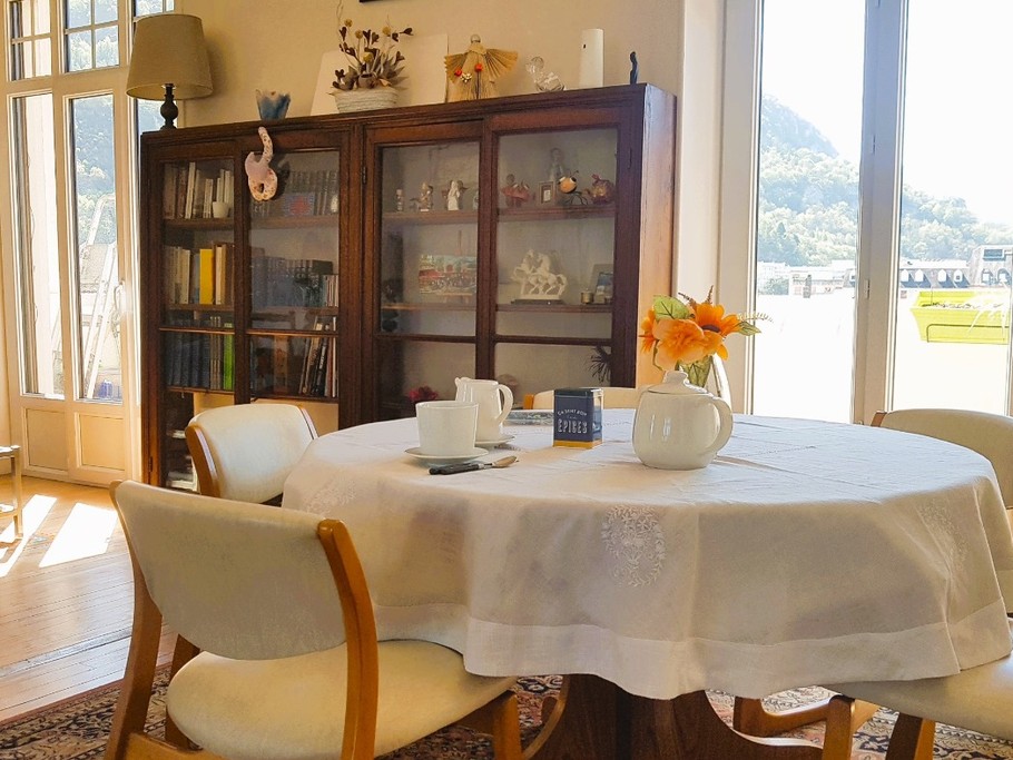 Vue montagne depuis la pièce de vie