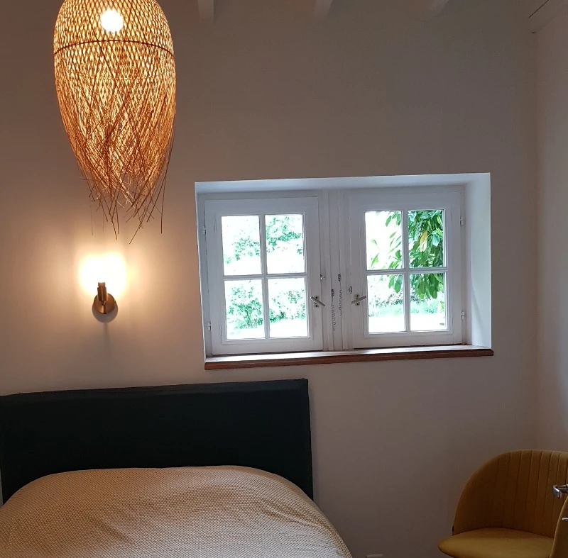 La chambre au rez-de-chaussée (lit 140cm) - Le cellier d'Halouze