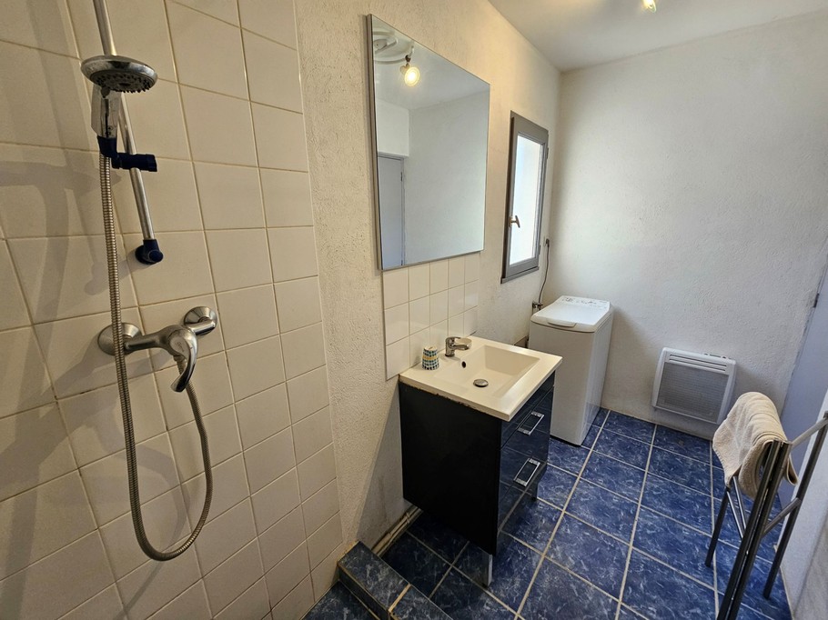 Salle d'eau avec lave linge