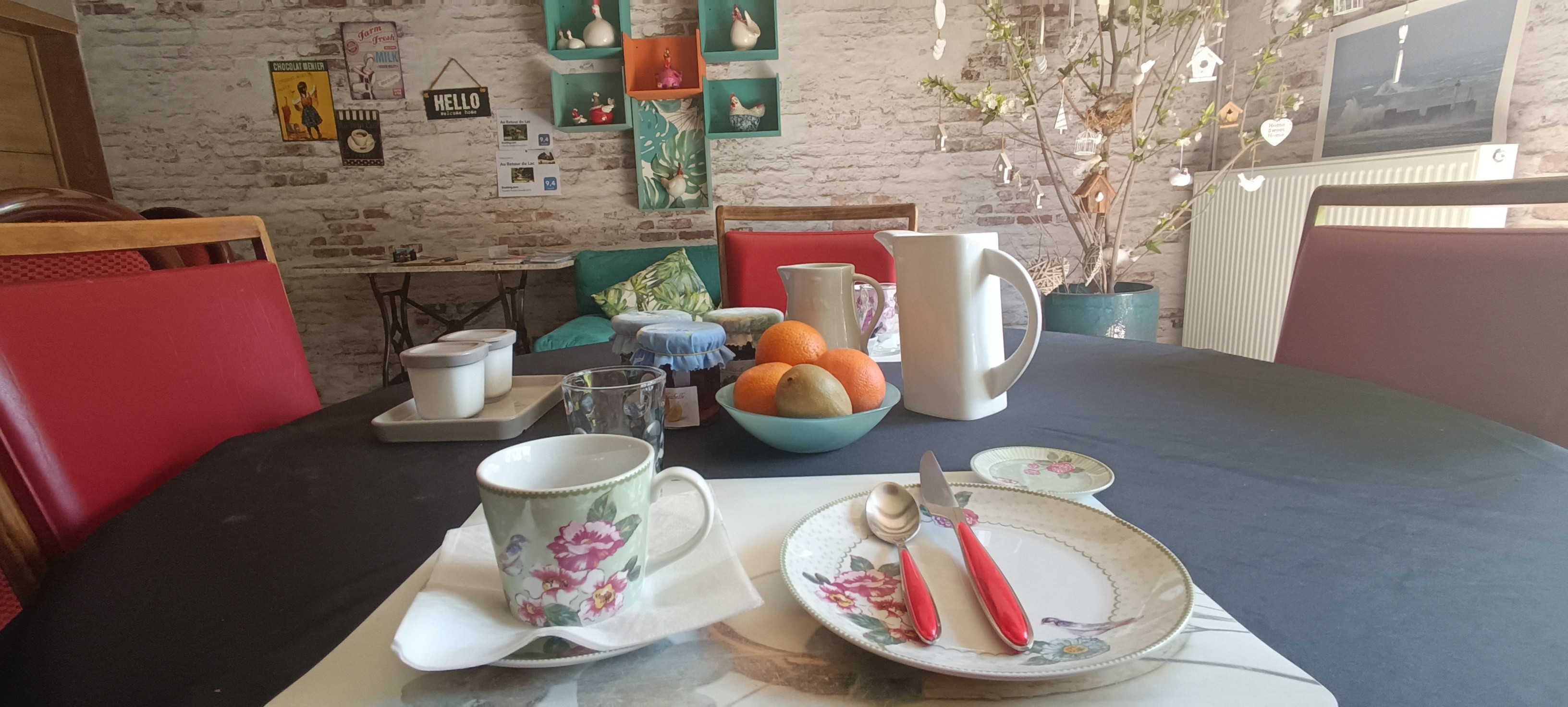 Breakfast dishes Return from Ardres Lake