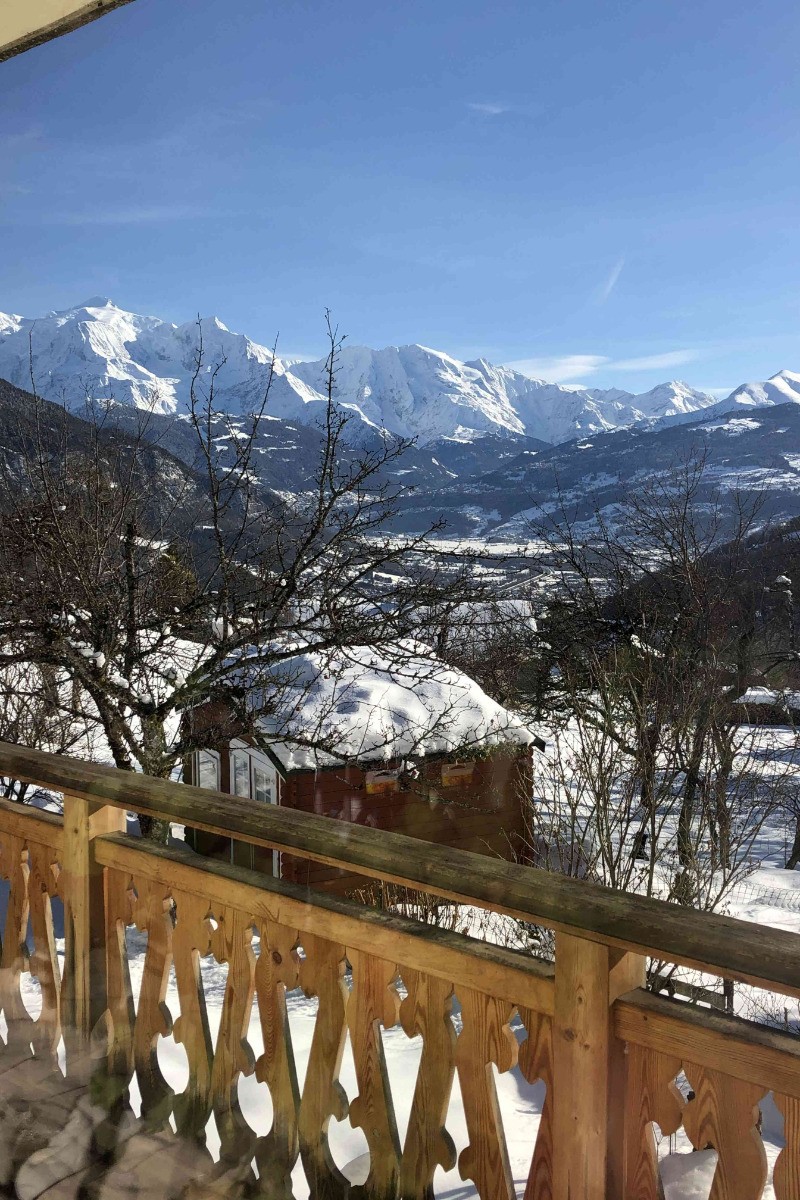 Vue sur le Mont Blanc depuis le balcon