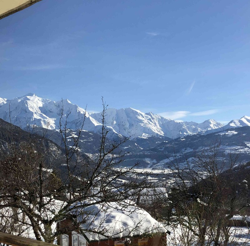 Vue sur le Mont Blanc depuis le balcon
