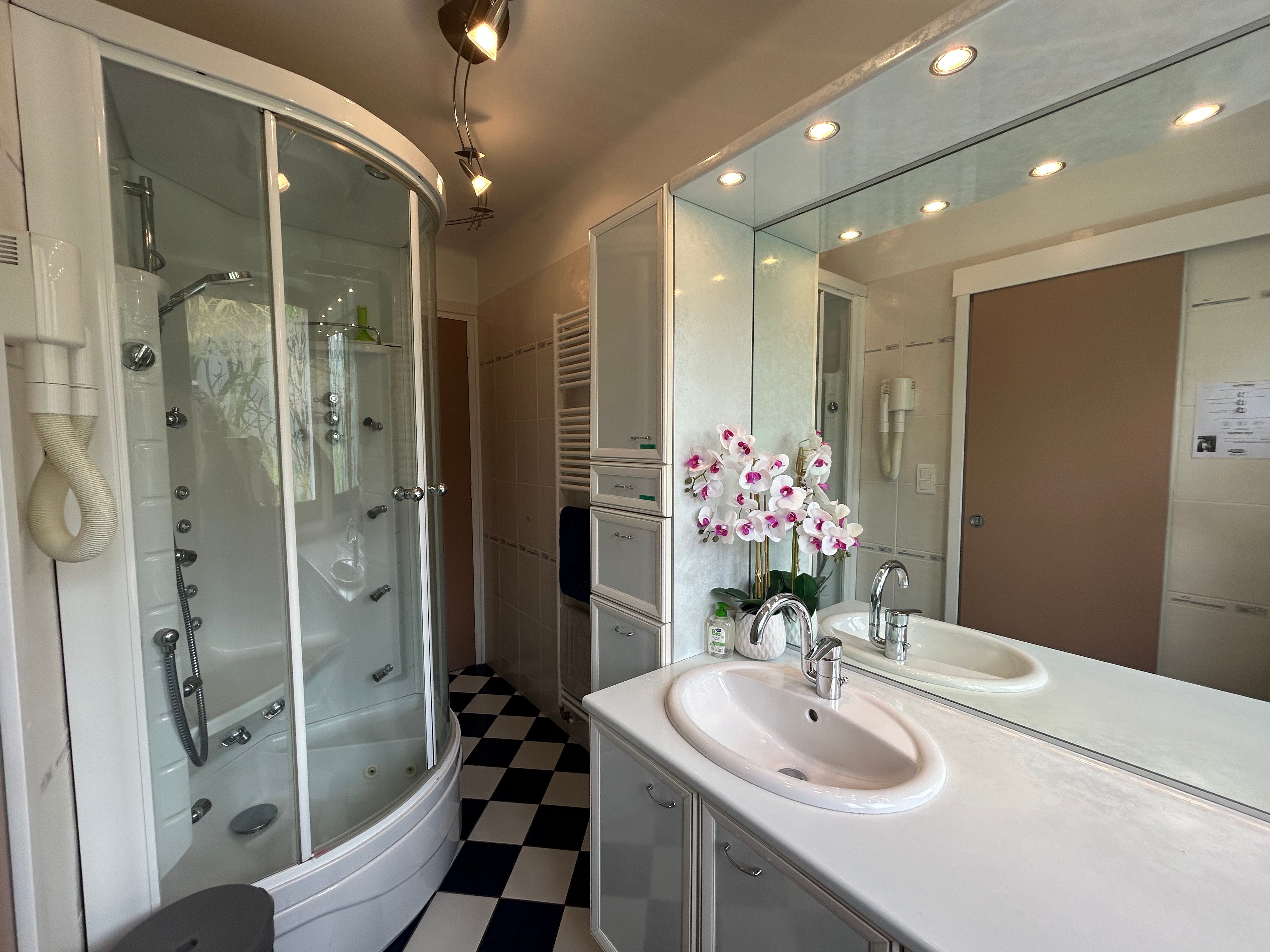 Shower room – "Plein Sud" group holiday cottage between the Vosges and Alsace