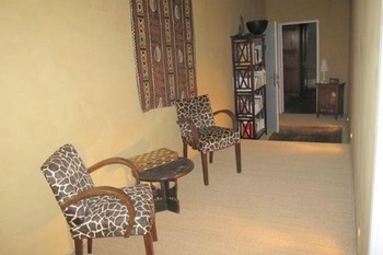 Montdurausse, dans le Tarn en Occitanie, couloir désservant les chambres d'hôtes.