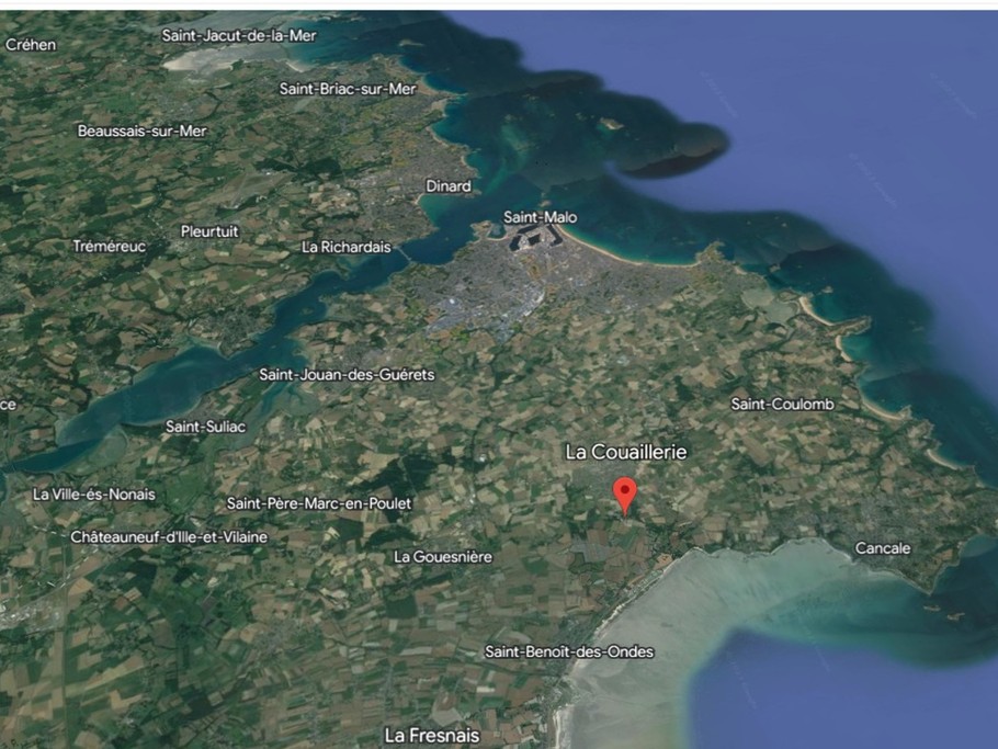 Localisation gîte proche mer, Cancale, Saint-Malo