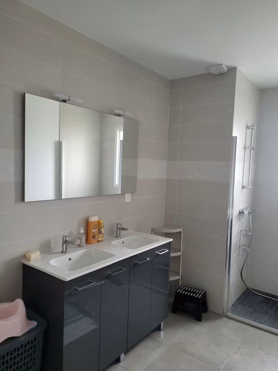 Double washbasin shower room