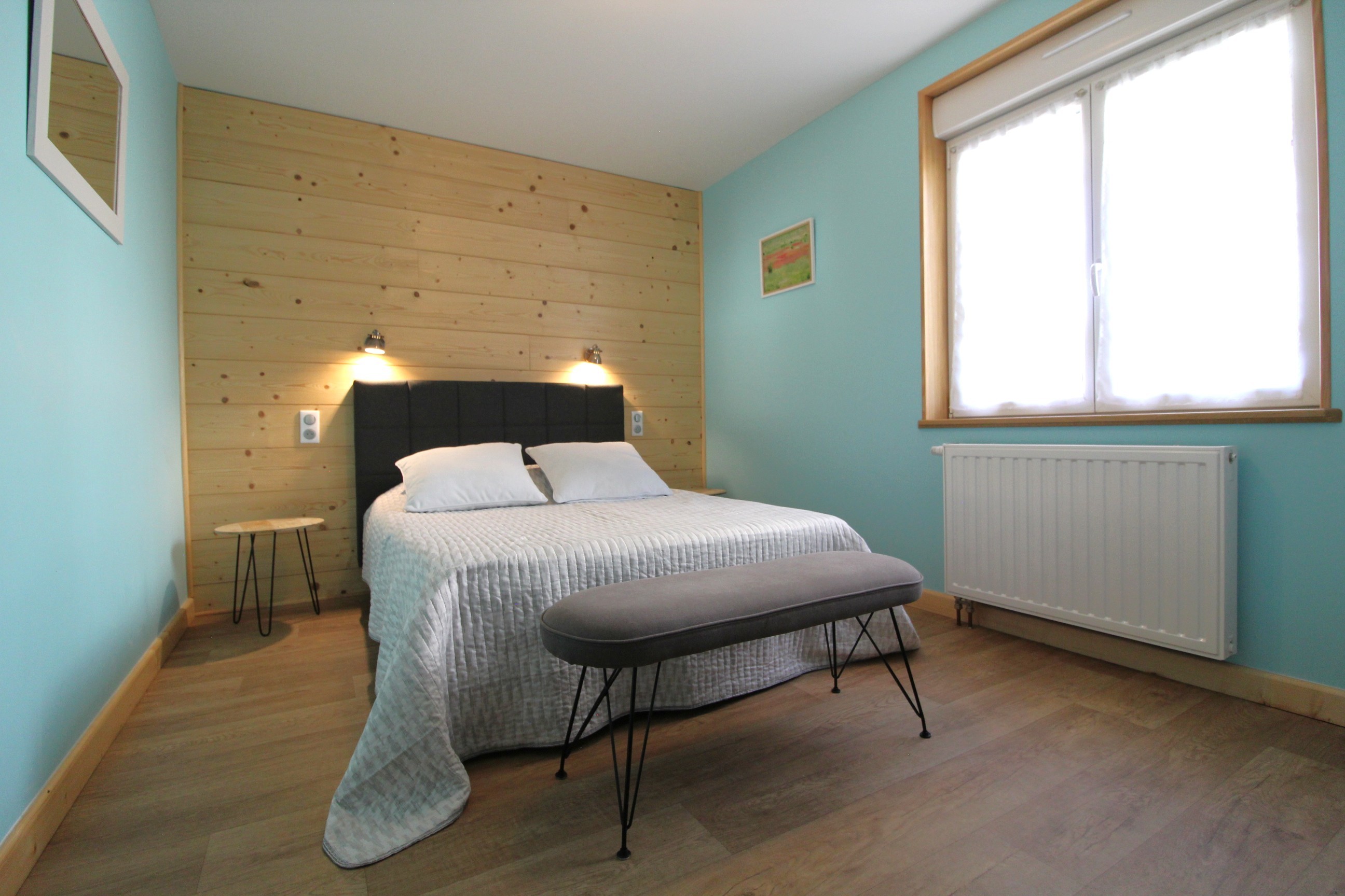 Chambre n°2 - Terrasse - Gîte de groupe Le Clos du Sapin Bleu à Saint-Dié-des-Vosges, Nature&Convivialité