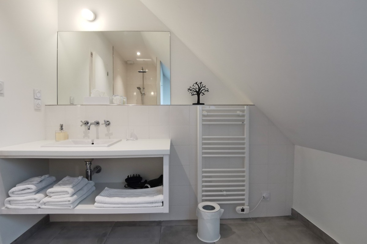 Etage: Salle d'eau avec WC privative à la chambre 2