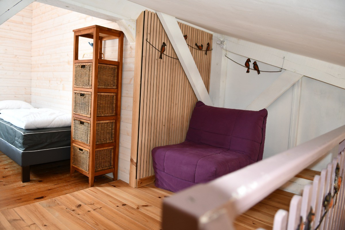 Une mezzanine comme un nid douillet.