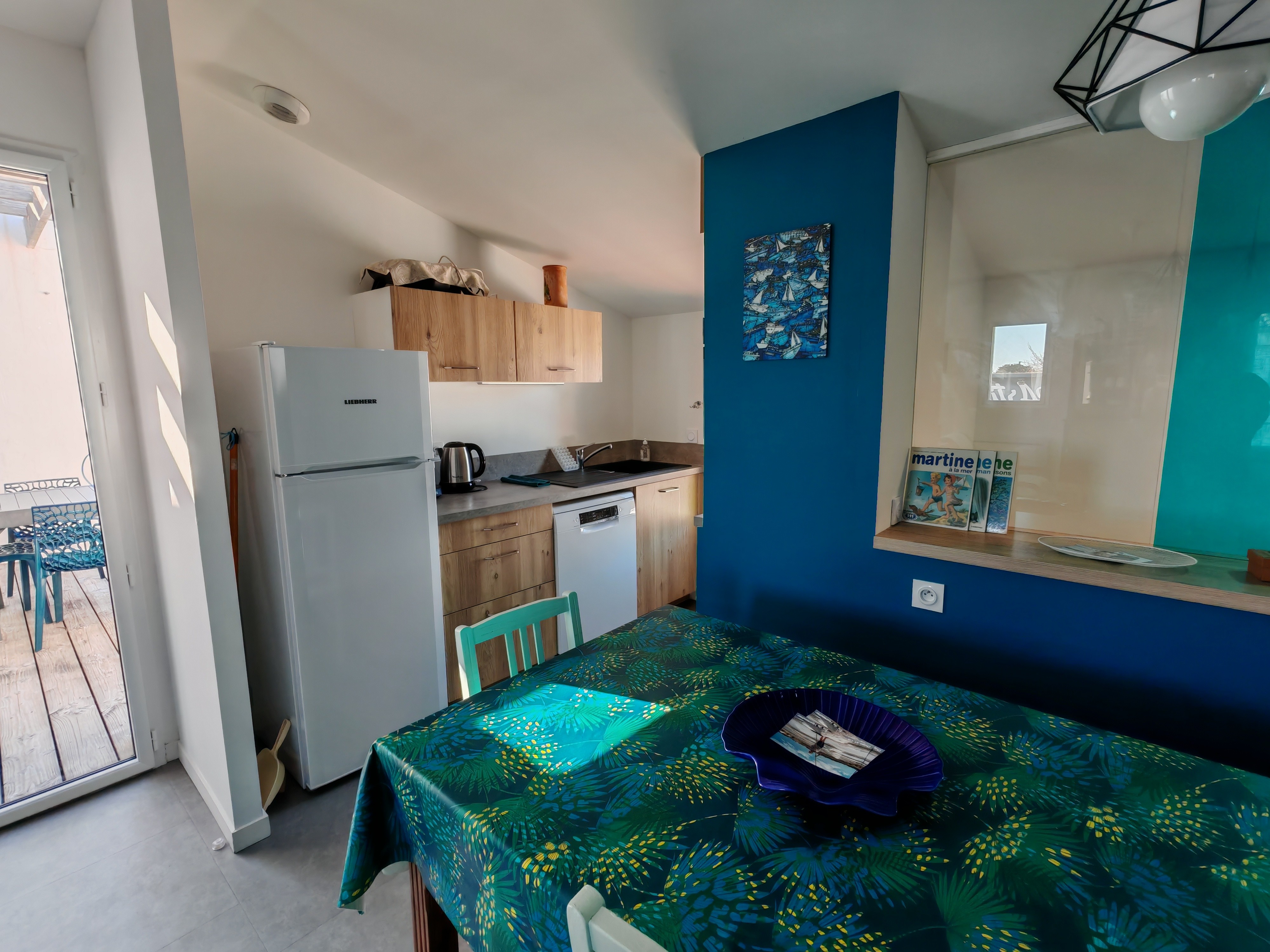 Dining area and kitchen