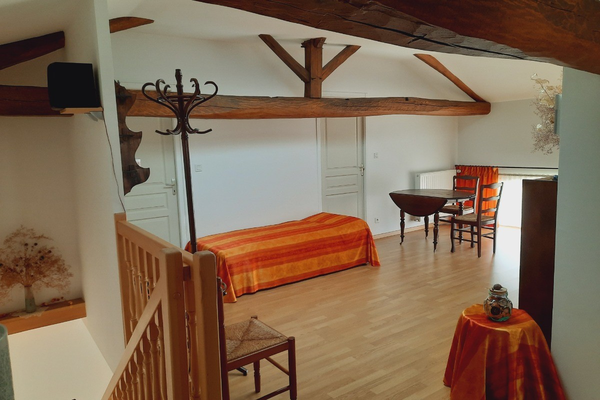 Le palier, espace détente et lecture avant de rejoindre votre chambre