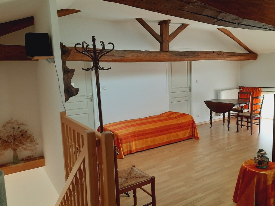 Le palier, espace détente et lecture avant de rejoindre votre chambre