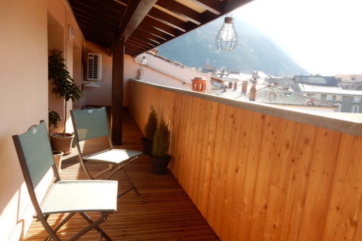 Balcon avec vue sur le Mont Fourcat