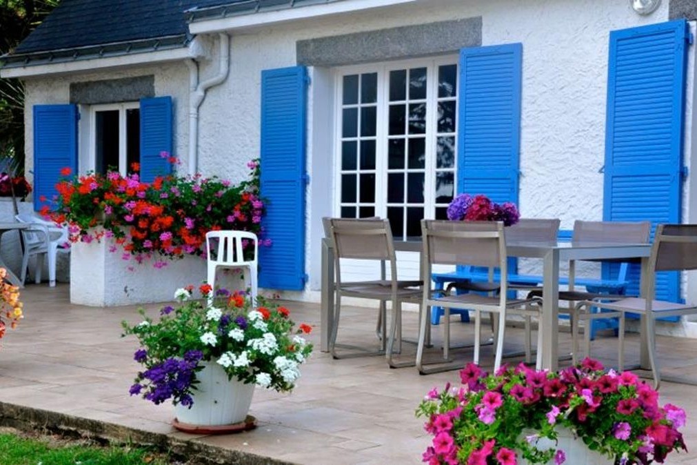 Terrasse fleurie