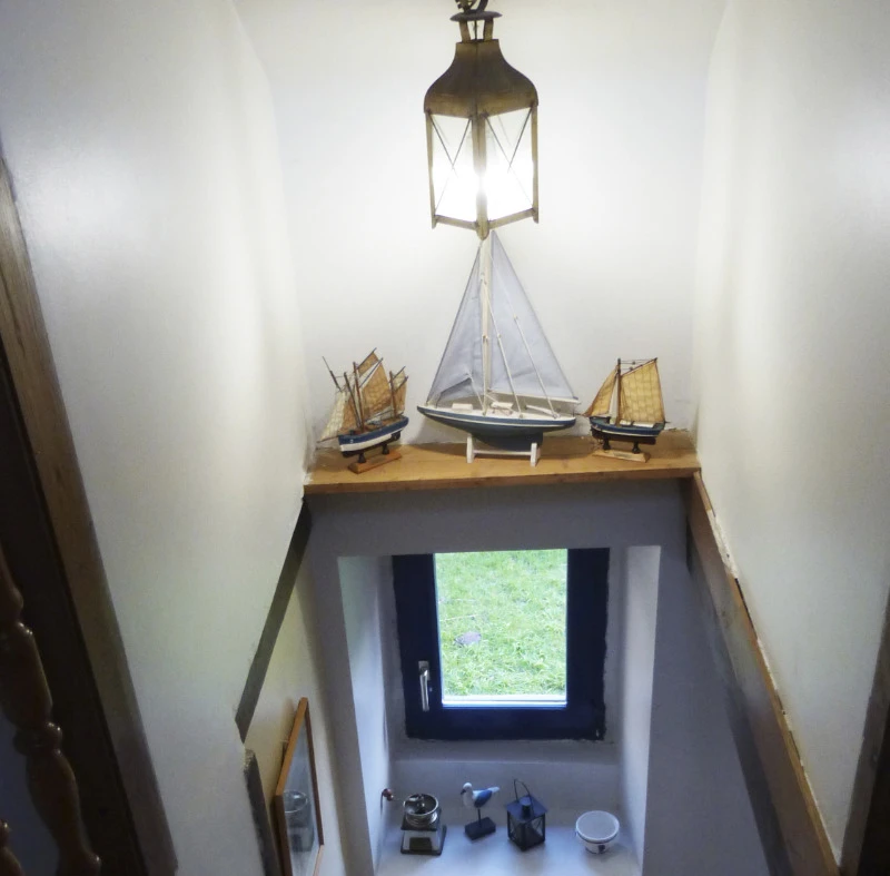 Vue de l'escalier depuis le palier