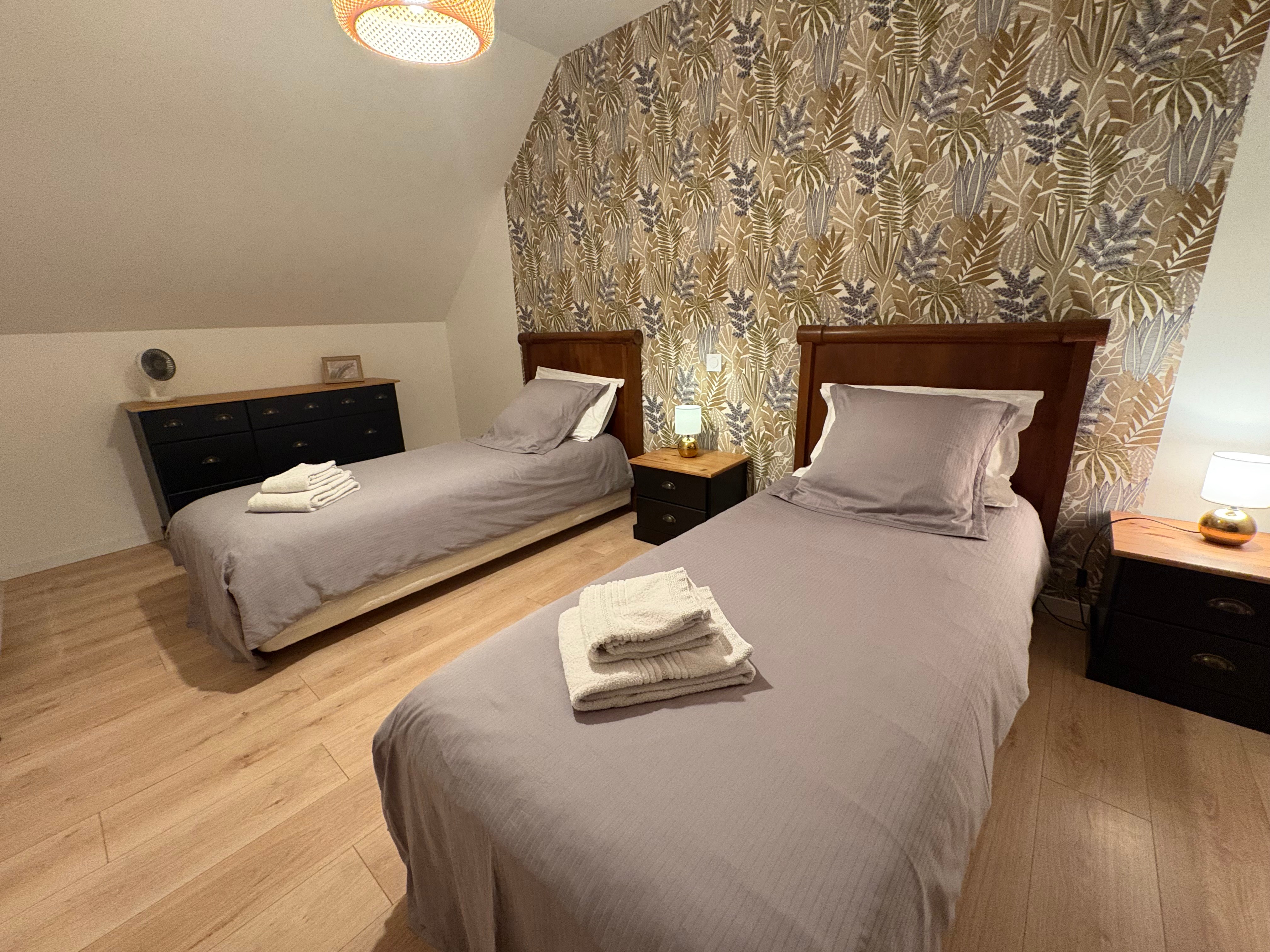 étage - Chambre 2 pour 2 personnes (2 lits 80 cm ou 1 lit 160 cm)