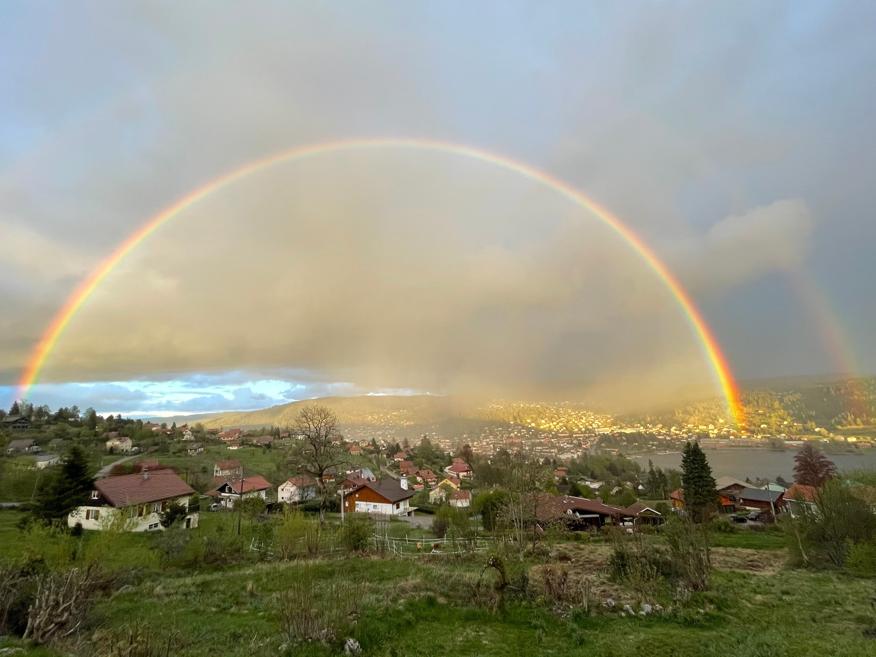 Incredible rainbows over Gérardmer....