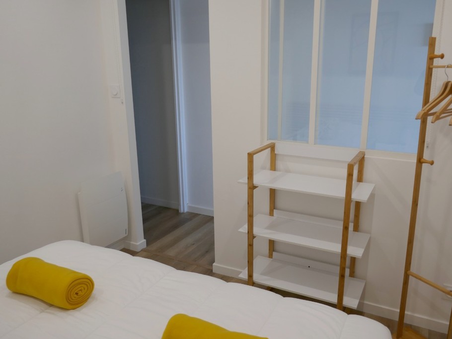 sleeping area separated by glass roof + sliding door