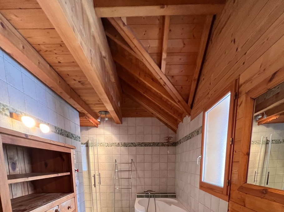 salle de bain n°2 avec douche, baignoire et double vasque