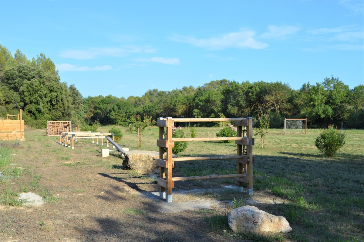 Le parcours d'obstacles dans le parc