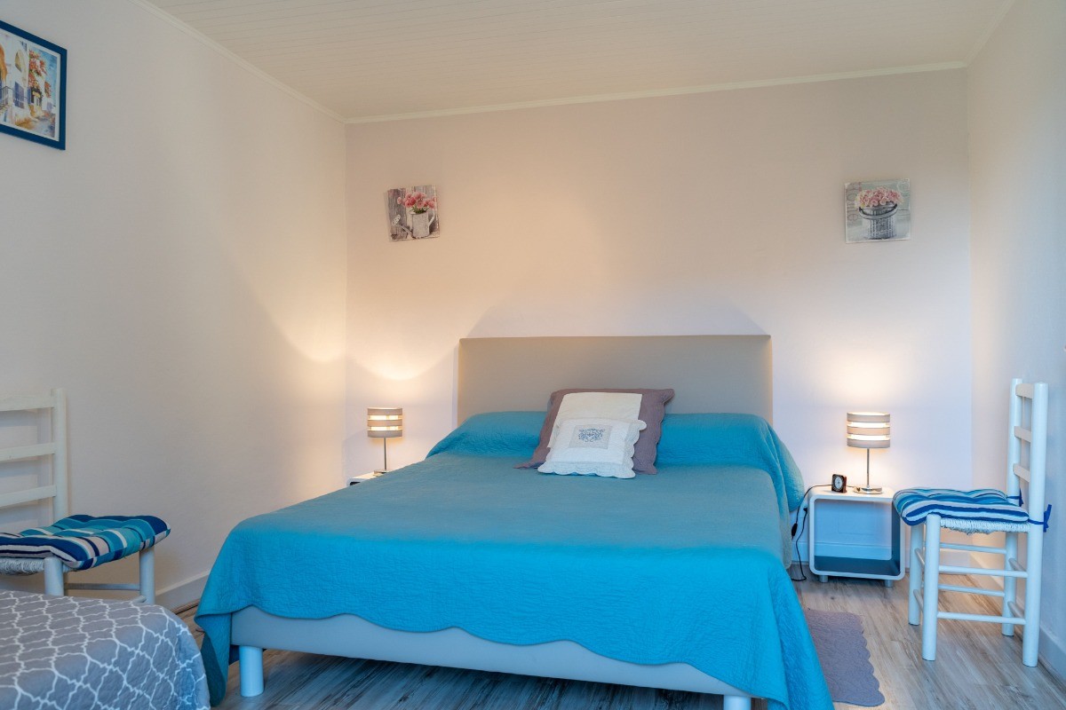 Chambre bleue Lit en 160
