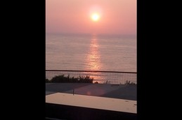 COUCHER DE SOLEIL EN HIVER VUE DE LA TERRASSE