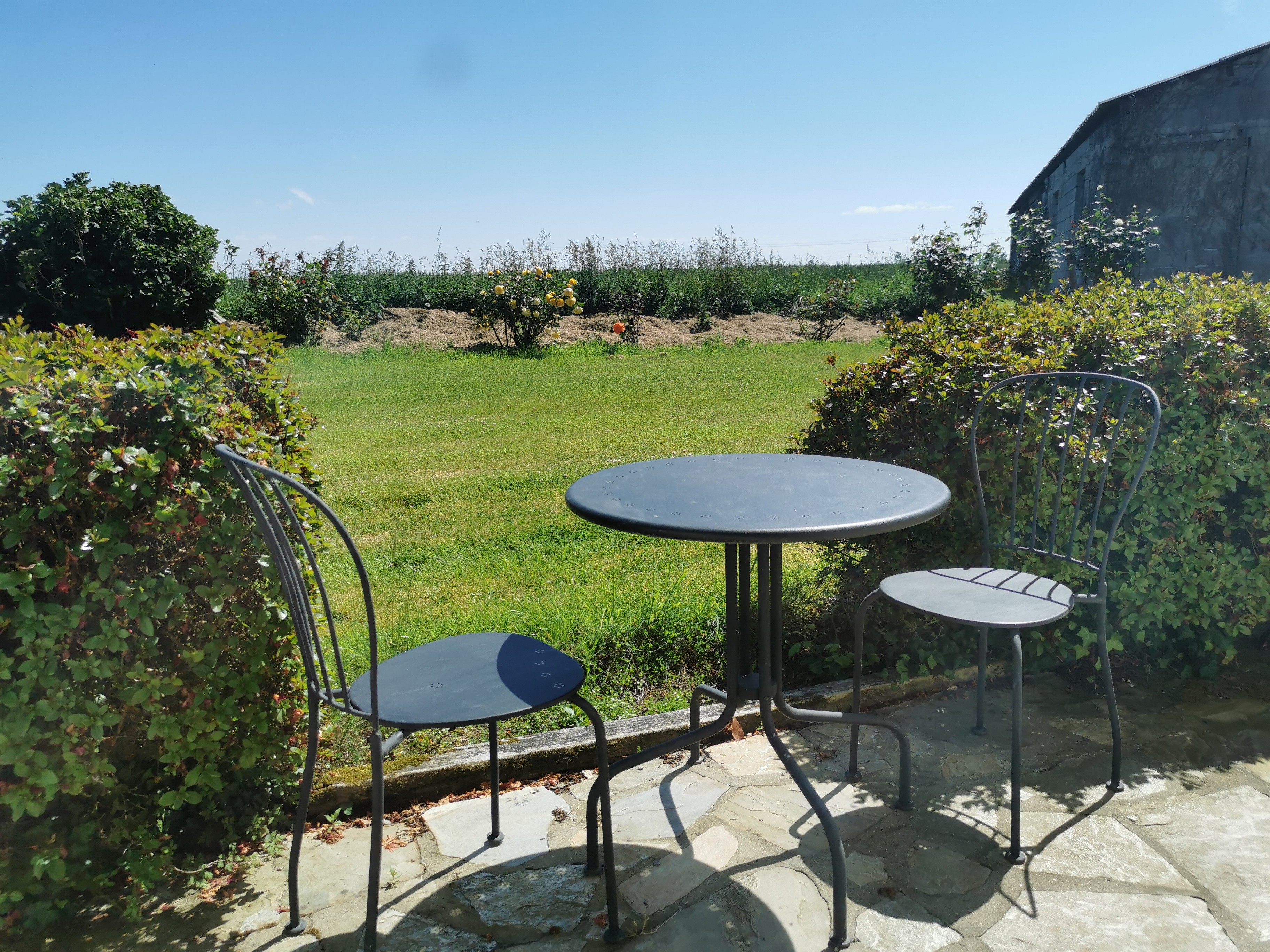 Terrasse privative à la chambre