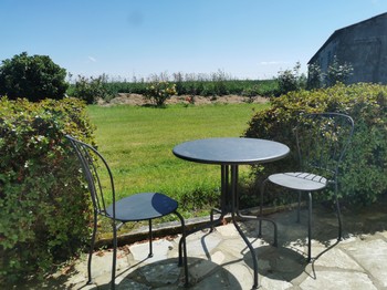 Terrasse privative à la chambre