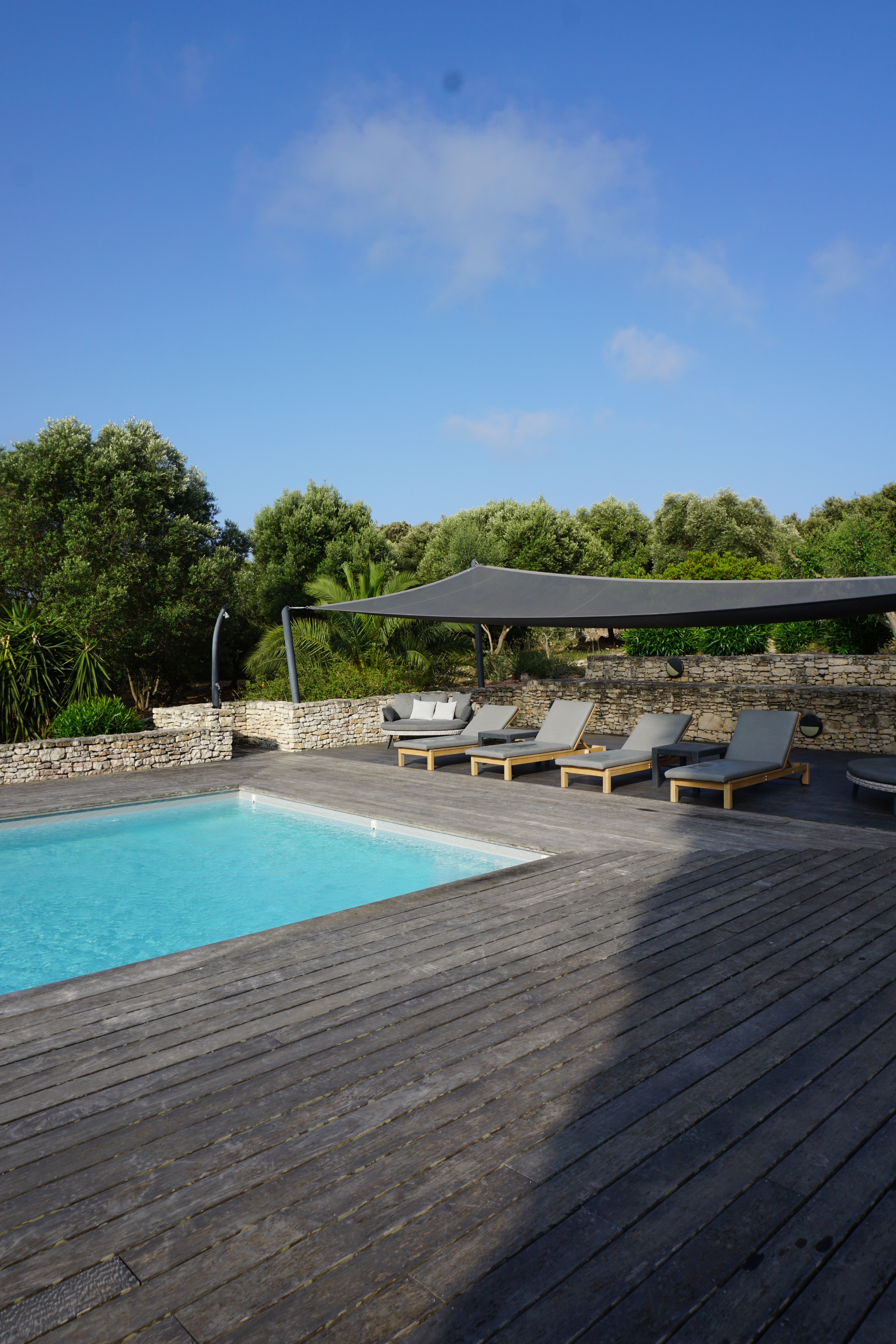 Espace détente ombragée