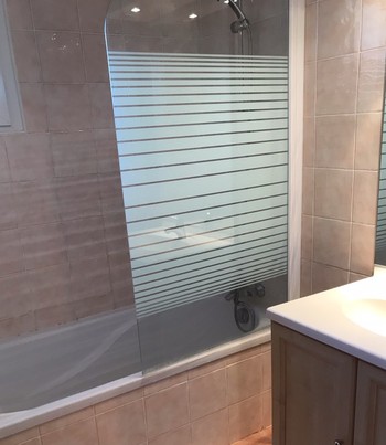 Baignoire avec pare-douche