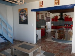 Entrée par le salon, ouvert sur la cuisine