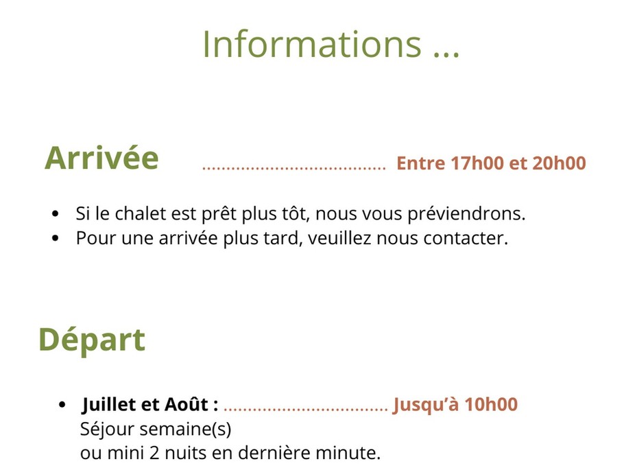 Chalet Mélèze : informations