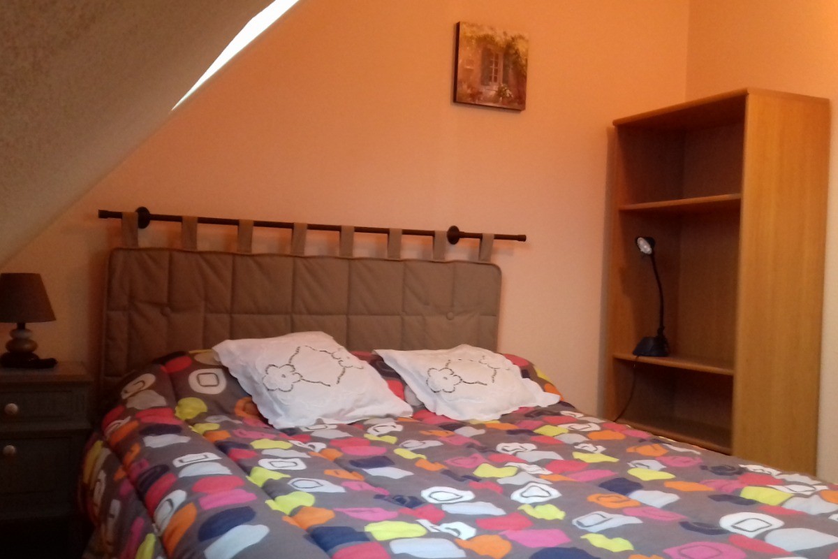 Location, Kerbors, Clévacances, Hegaret, chambre lit double