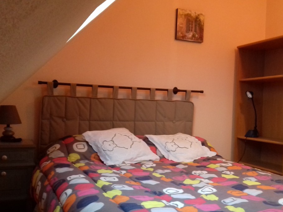 Location, Kerbors, Clévacances, Hegaret, chambre lit double