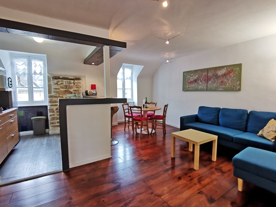 pièce de vie avec séjour salon cuisine