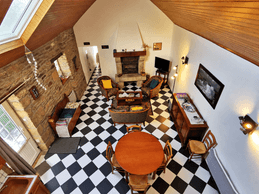 View of the living area from the mezzanine