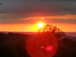 coucher de soleil sur la petite terrasse