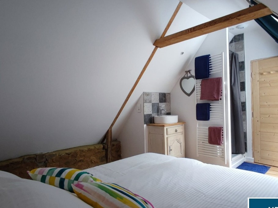 Chambre 2, possibilité de préparer un lit en 160 ou 2 en 80, Gîte de charme avec SPA pour 4 personnes à 15 mn des plages, Plélo, Côtes d'Armor, Bretagne
