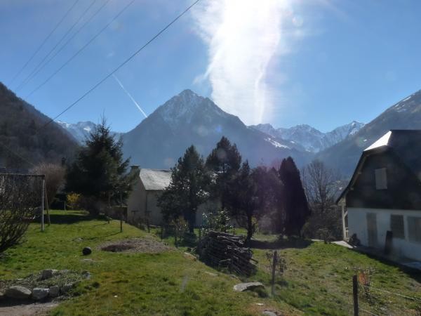 le jardin avec vue sur montagne