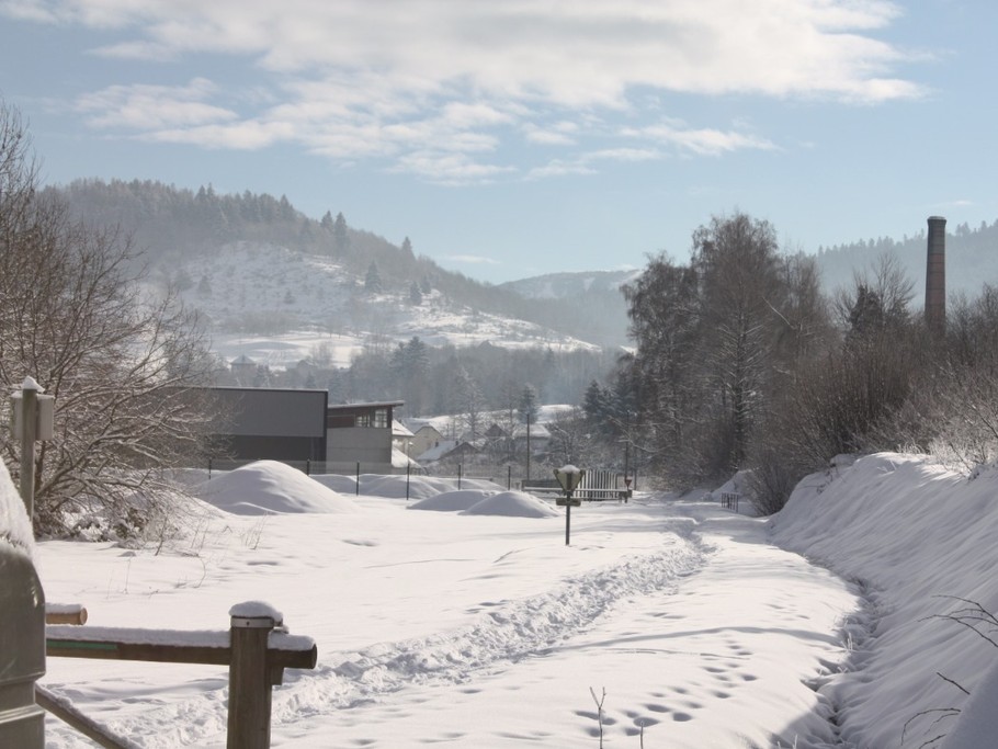 voie verte enneigée - Location Hans Le Thillot