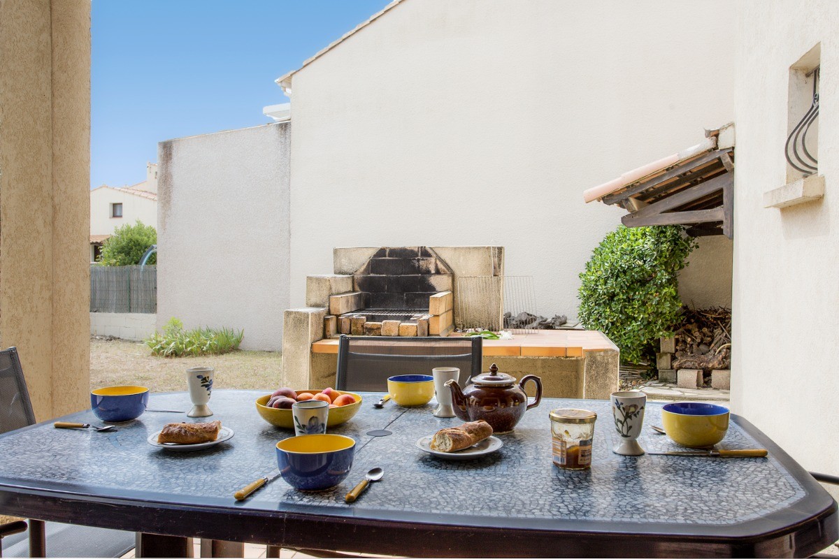 Terrasse avec vue barbecue