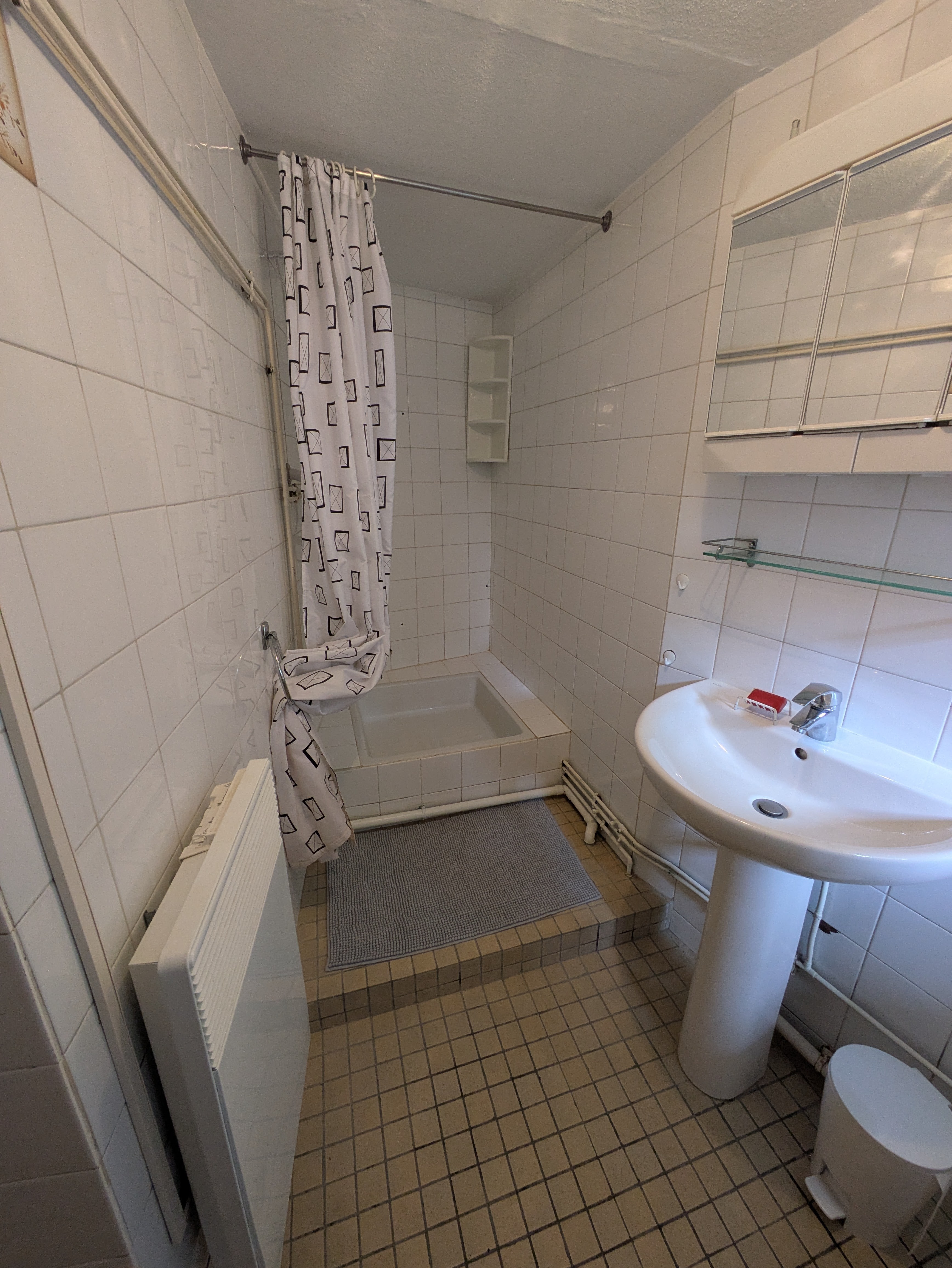 Shower room with toilet