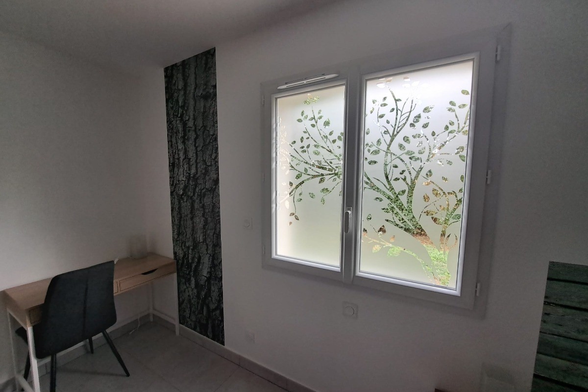 Gîte Ains'Temps Bugey chambre avec 2 lits 90x200 ou 1 lit 180x200
