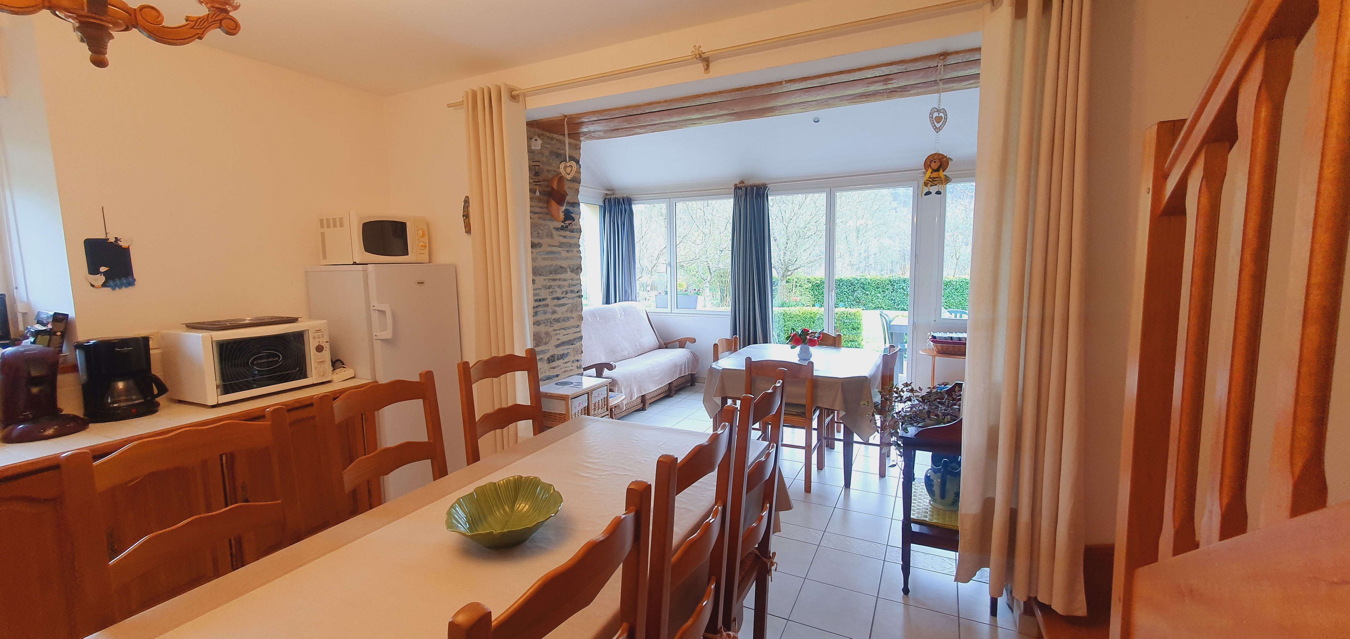 Pièce de vie gîte le Refuge des pêcheurs